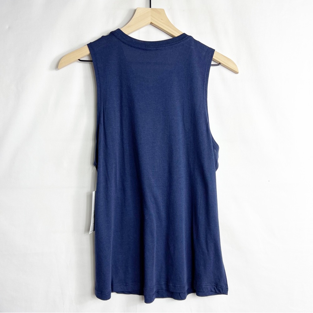 SPIRITUAL GANGSTER Navy LOVE Muscle Tank Top NWT in Medium - Picture 4 of 5